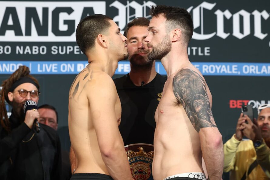 Edgar Berlanga Vs Padraig Mccrory Weigh In Photos