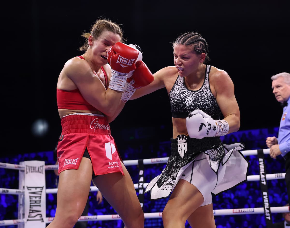 Sandy Ryan eliminates Terri Harper in four rounds to retain title