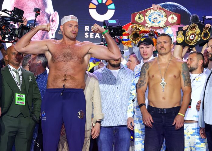 Tyson Fury faces Oleksandr Usyk live from Kingdom Arena in Riyadh, Saudi Arabia