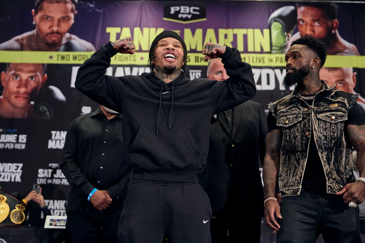 Gervonta Davis and Frank Martin at the press conference