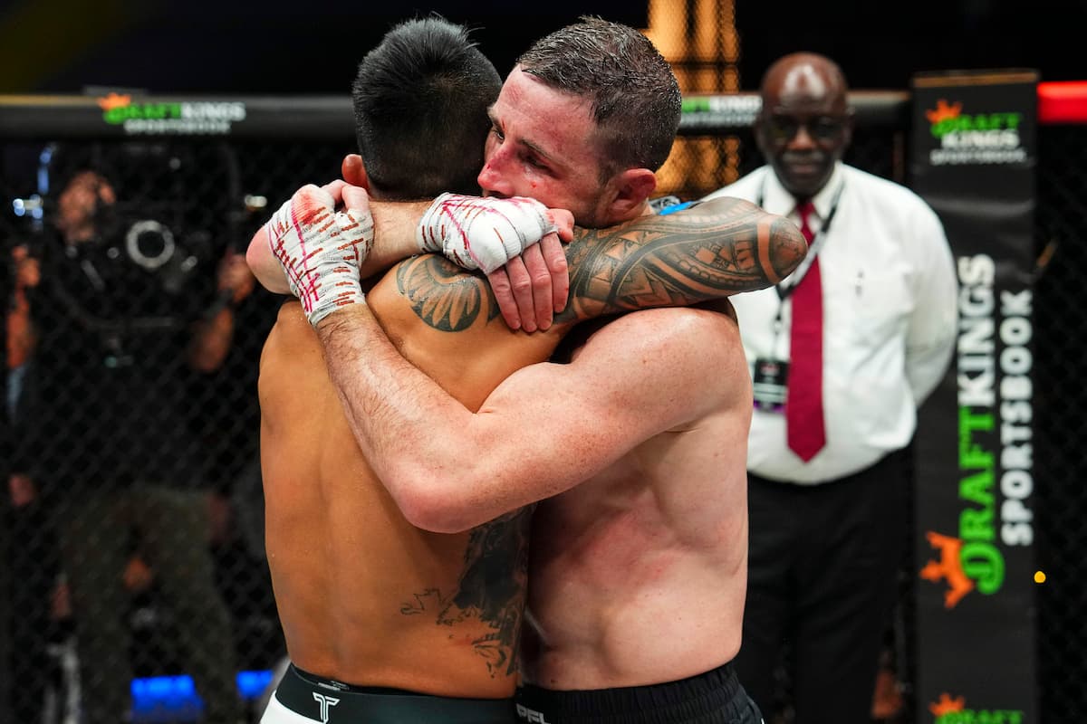 Brendan Loughnane and Kai Kamaka III post fight