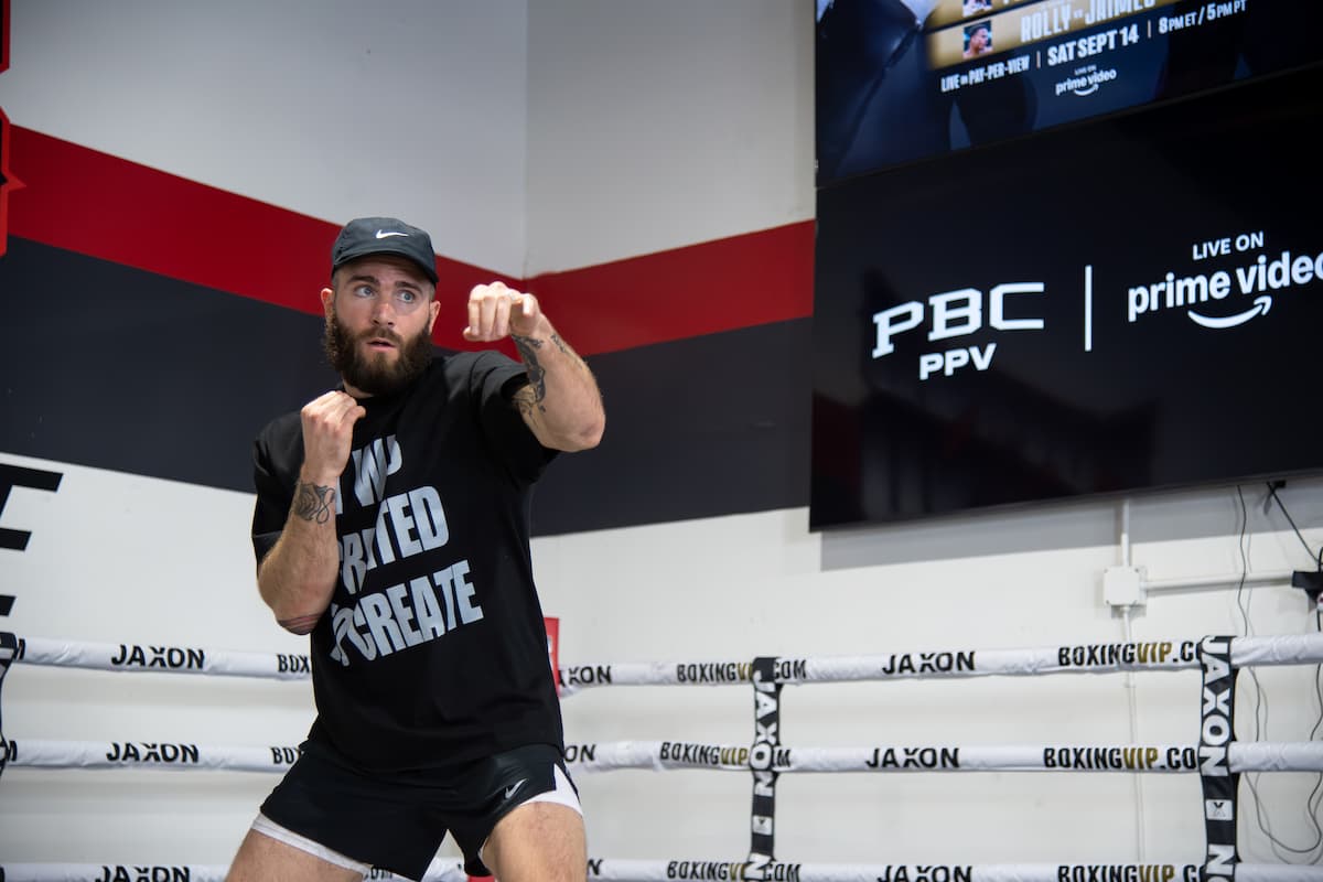 Caleb Plant shadow boxing