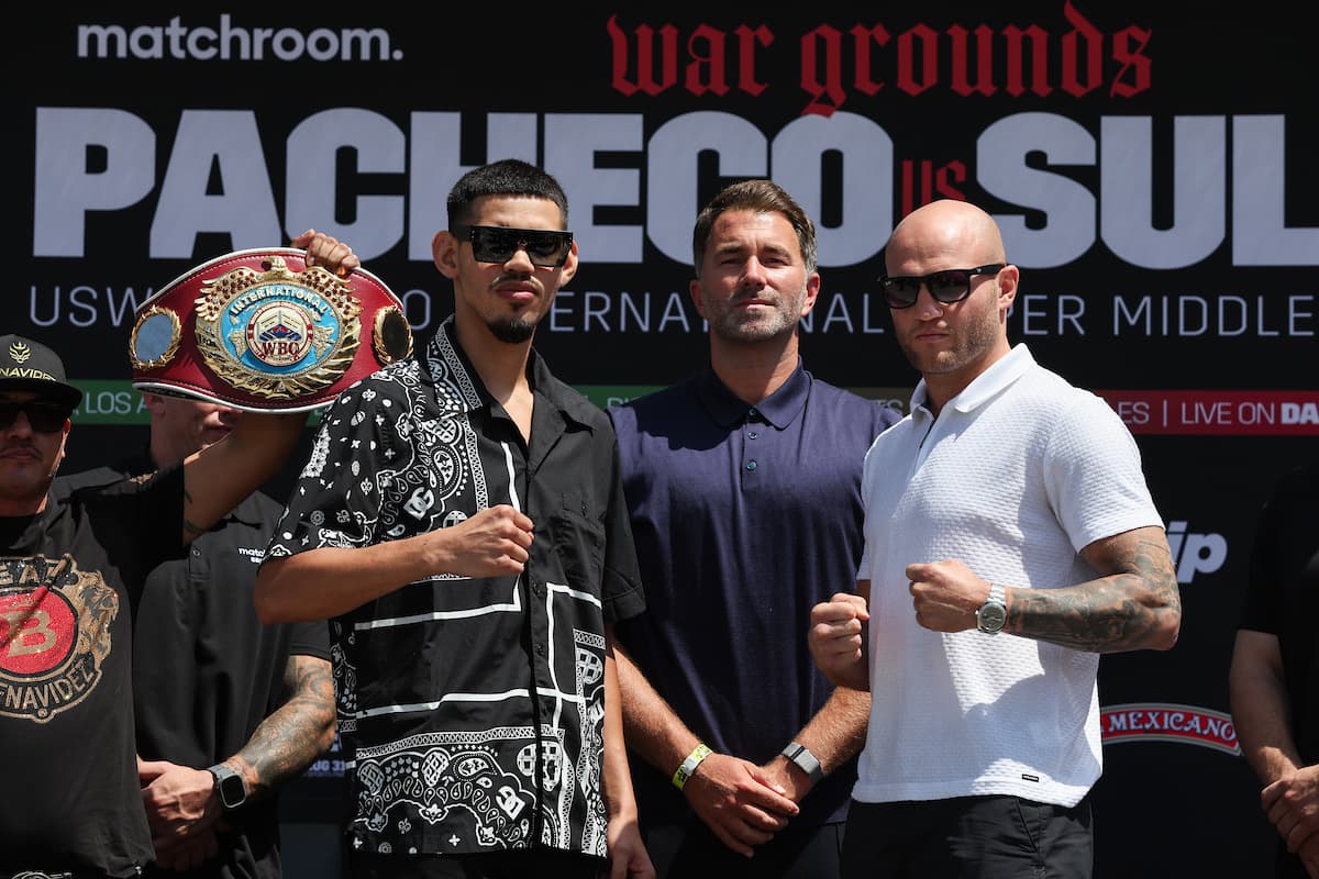 Diego Pacheco, Eddie Hearn and Maciej Sulecki