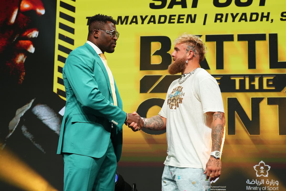 Francis Ngannou and Jake Paul