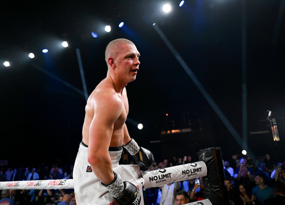 Nikita Tszyu celebrates victory