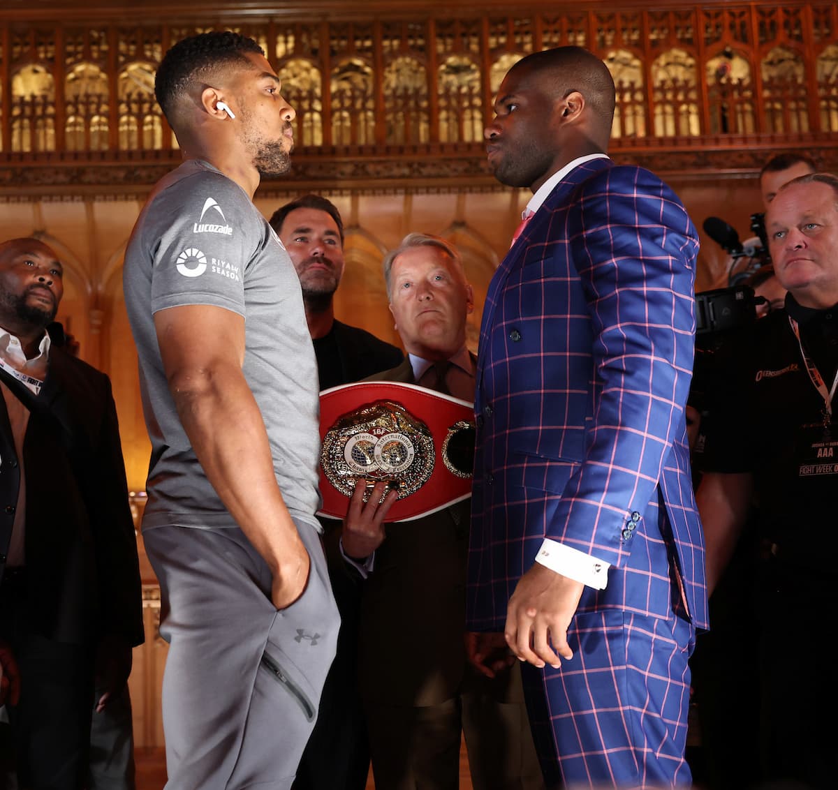 Anthony Joshua and Daniel Dubois go face to face