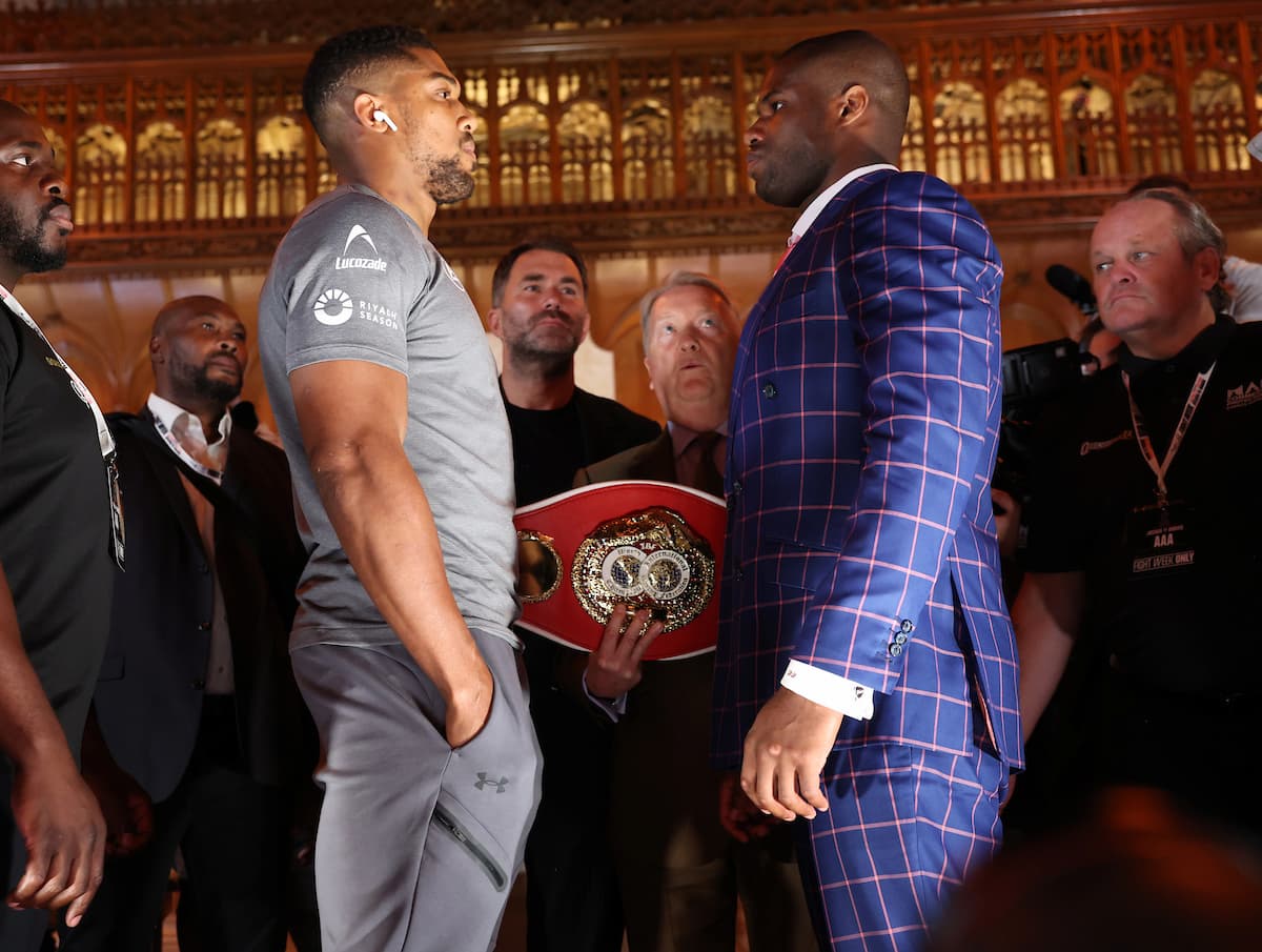 Anthony Joshua and Daniel Dubois go face to face