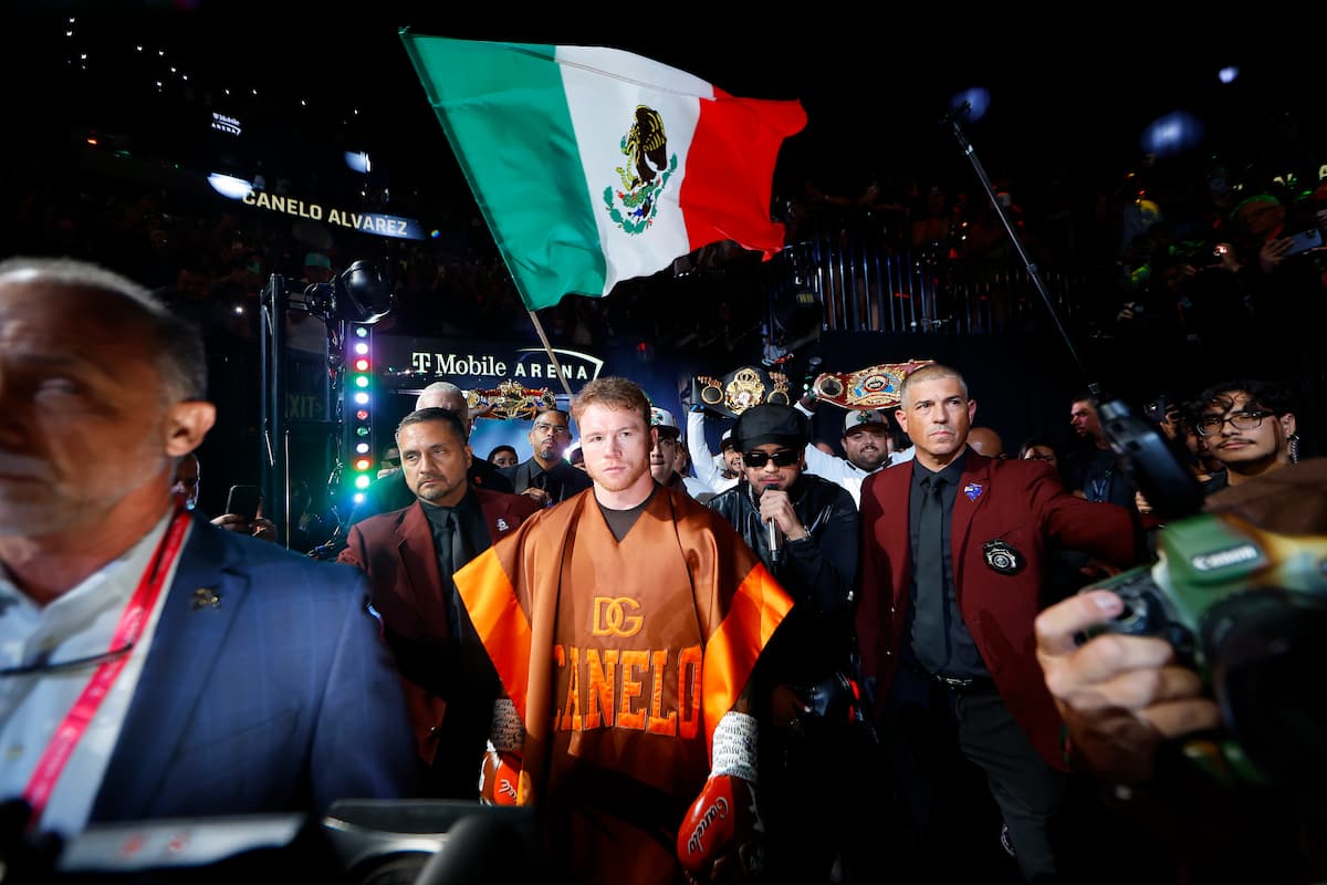 Canelo Alvarez makes his ring walk