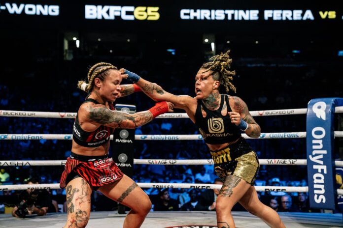 Christine Ferea defeats Jade Masson-Wong at BKFC 65