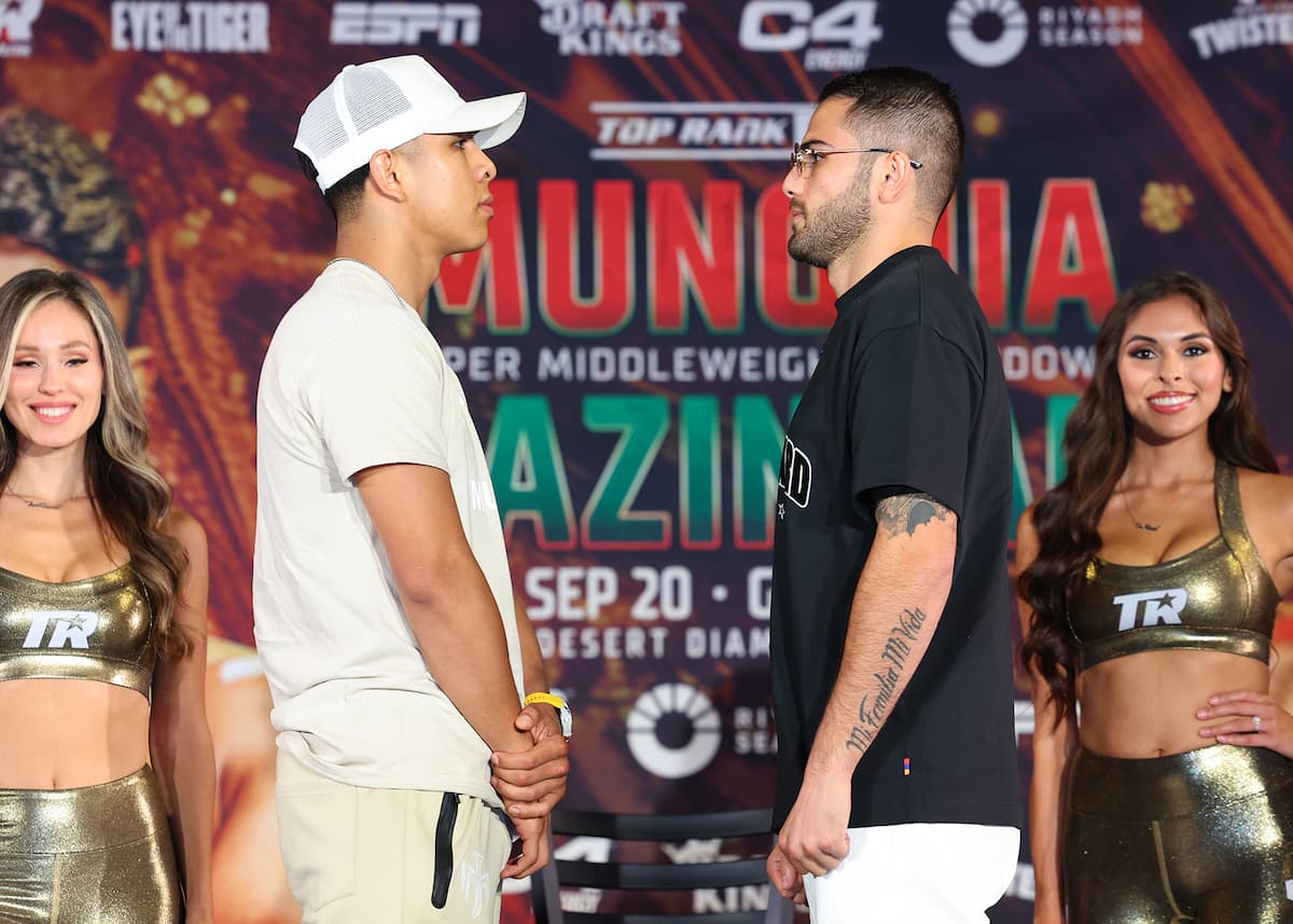 Jaime Munguia and Erik Bazinyan go face to face