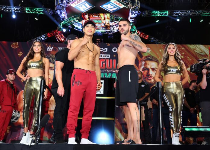 Jaime Munguia vs Erik Bazinyan on weight in Glendale, Arizona