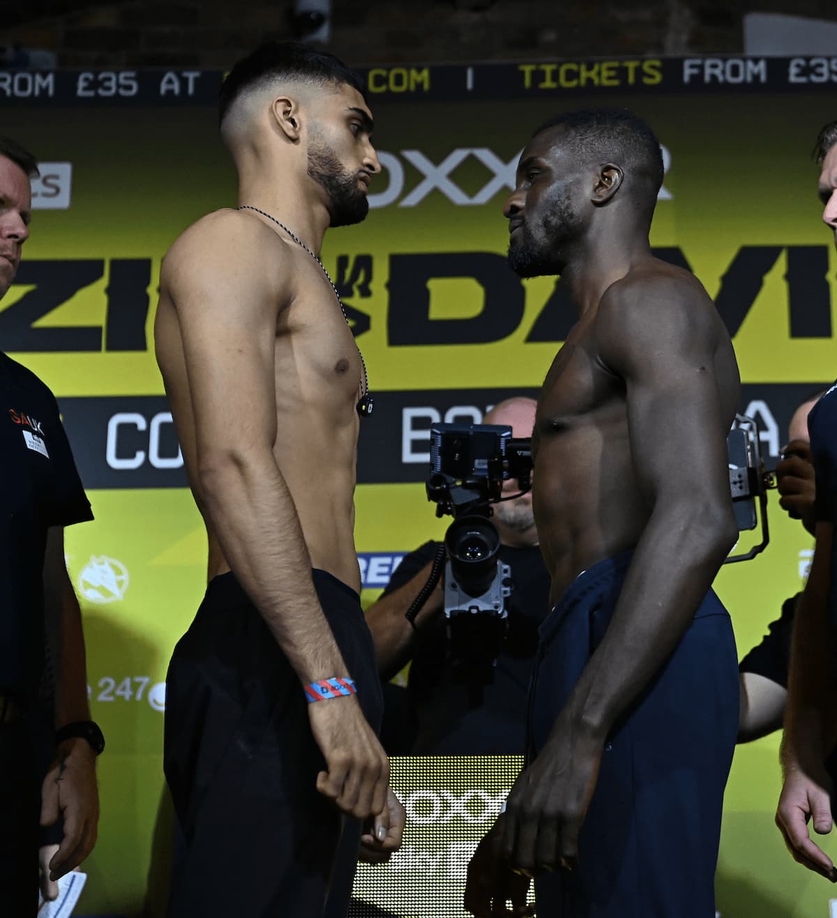 Adam Azim and Ohara Davies go face to face