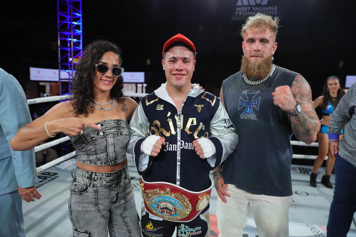 Amanda Serrano, Jan Paul Rivera and Jake Paul