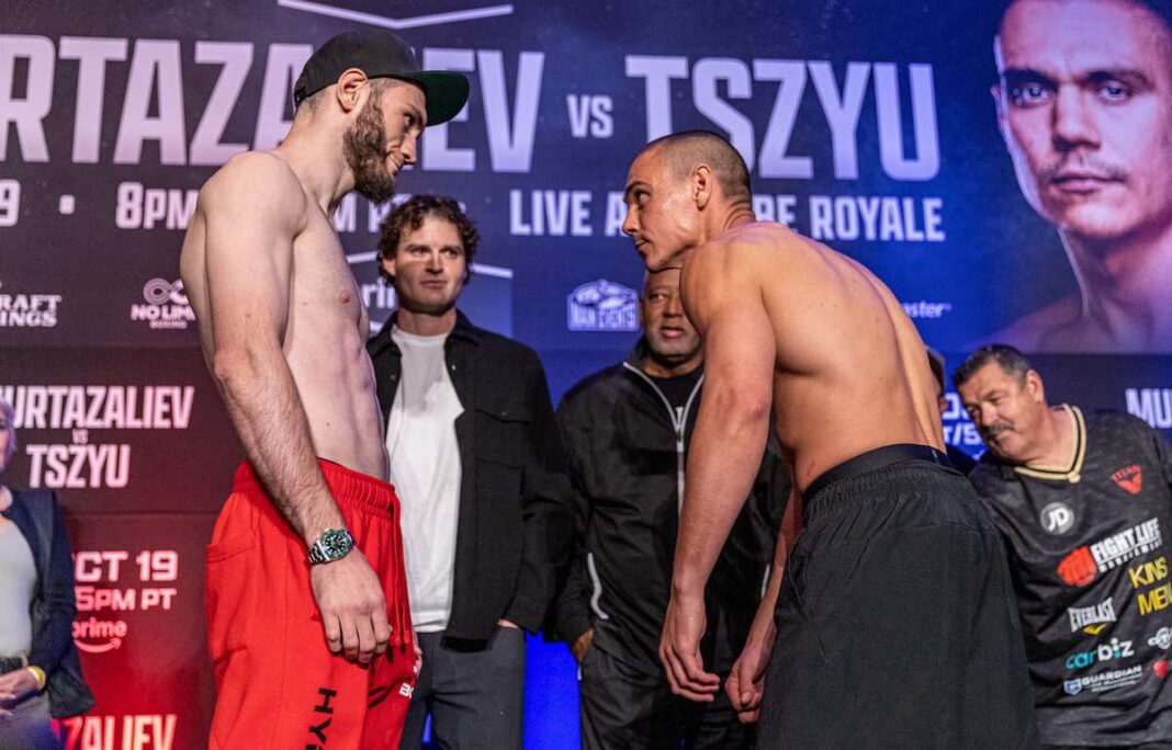 Photos: Bakhram Murtazaliev Vs Tim Tszyu On Weight For 154 Lbs Title In ...