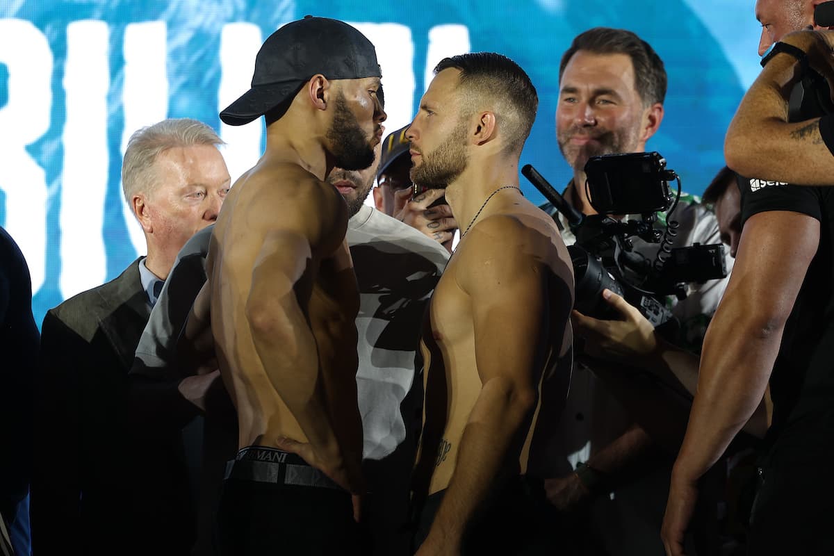 Chris Eubank Jr and Kamil Szeremeta go face to face