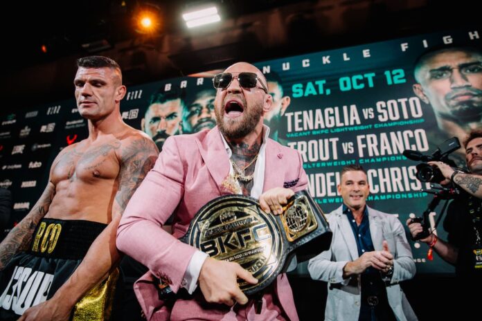 Conor McGregor at BKFC Spain weigh-ins