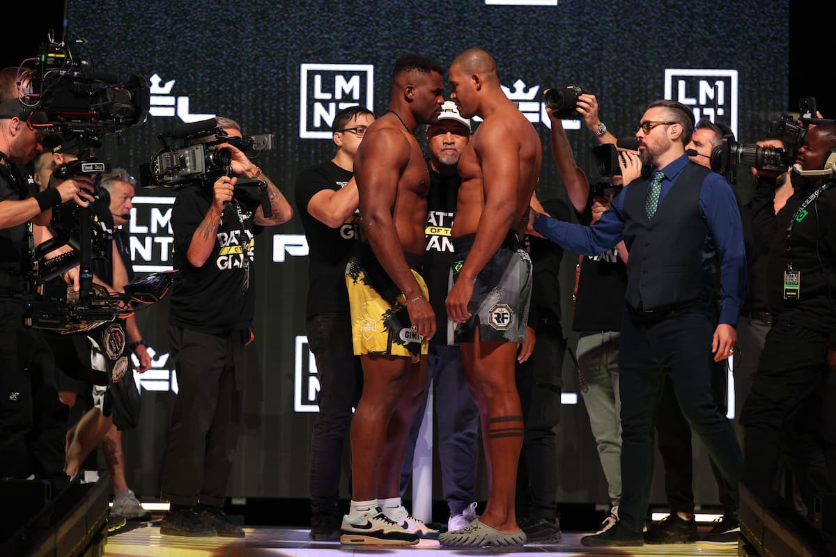 Francis Ngannou and Renan Ferreira come face to face