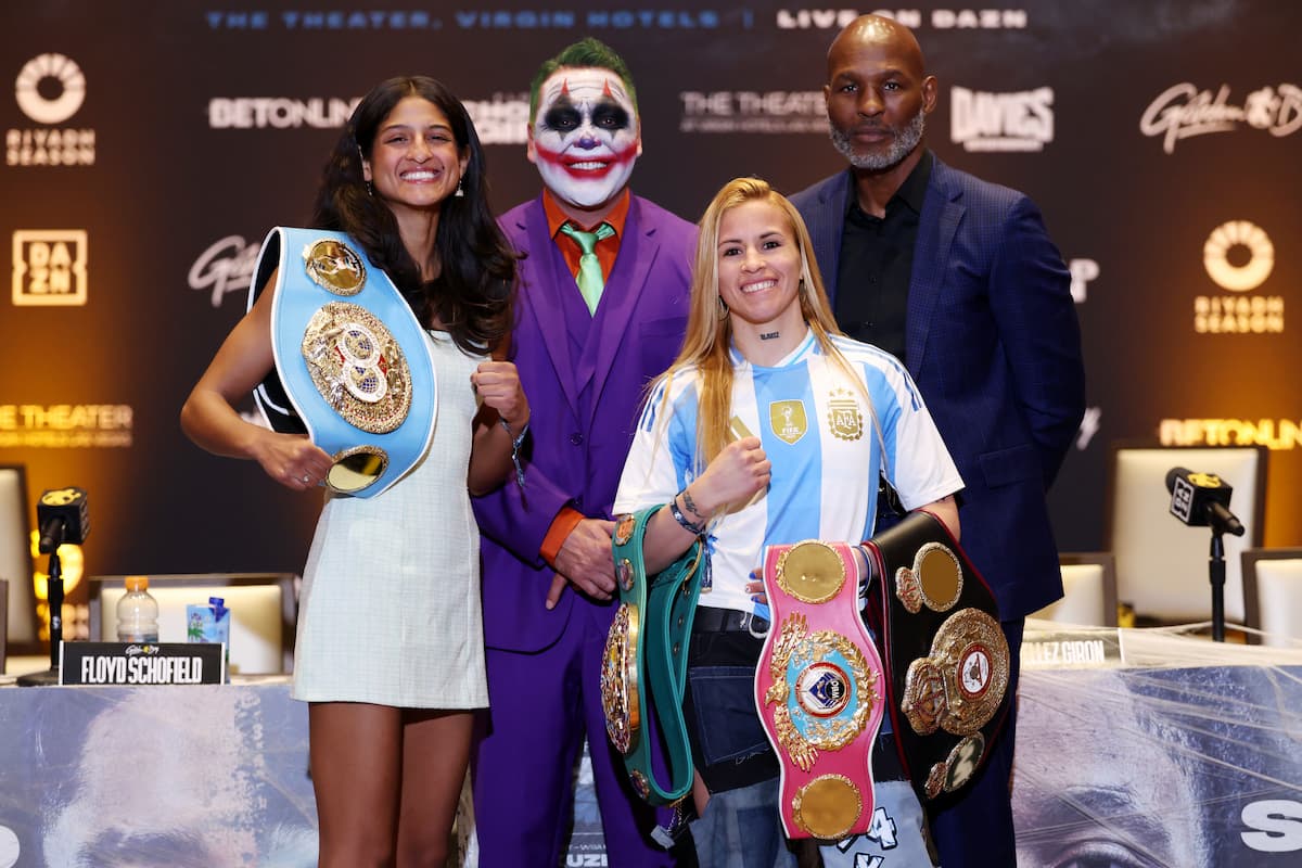 Gabriela Fundora and Gabriela Celeste Alaniz at the press conference