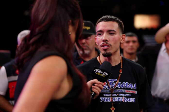 Manuel Flores post-fight against Victor Olivo