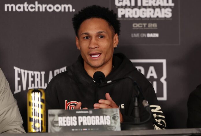 Regis Prograis at the press conference ahead of his fight against Jack Catterall