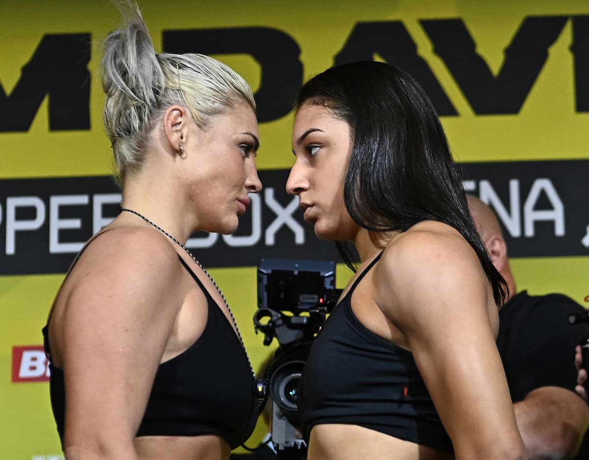 Shannon Courtenay and Catherine Tacone Ramos go face to face