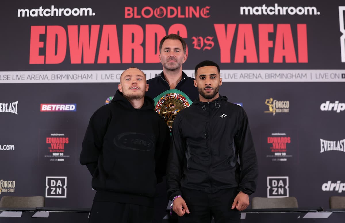 Sunny Edwards and Galal Yafai at the press conference