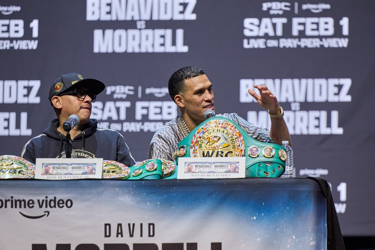 David Benavidez at the press conference