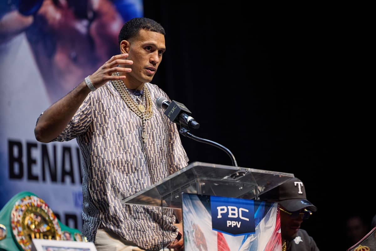 David Benavidez at the press conference