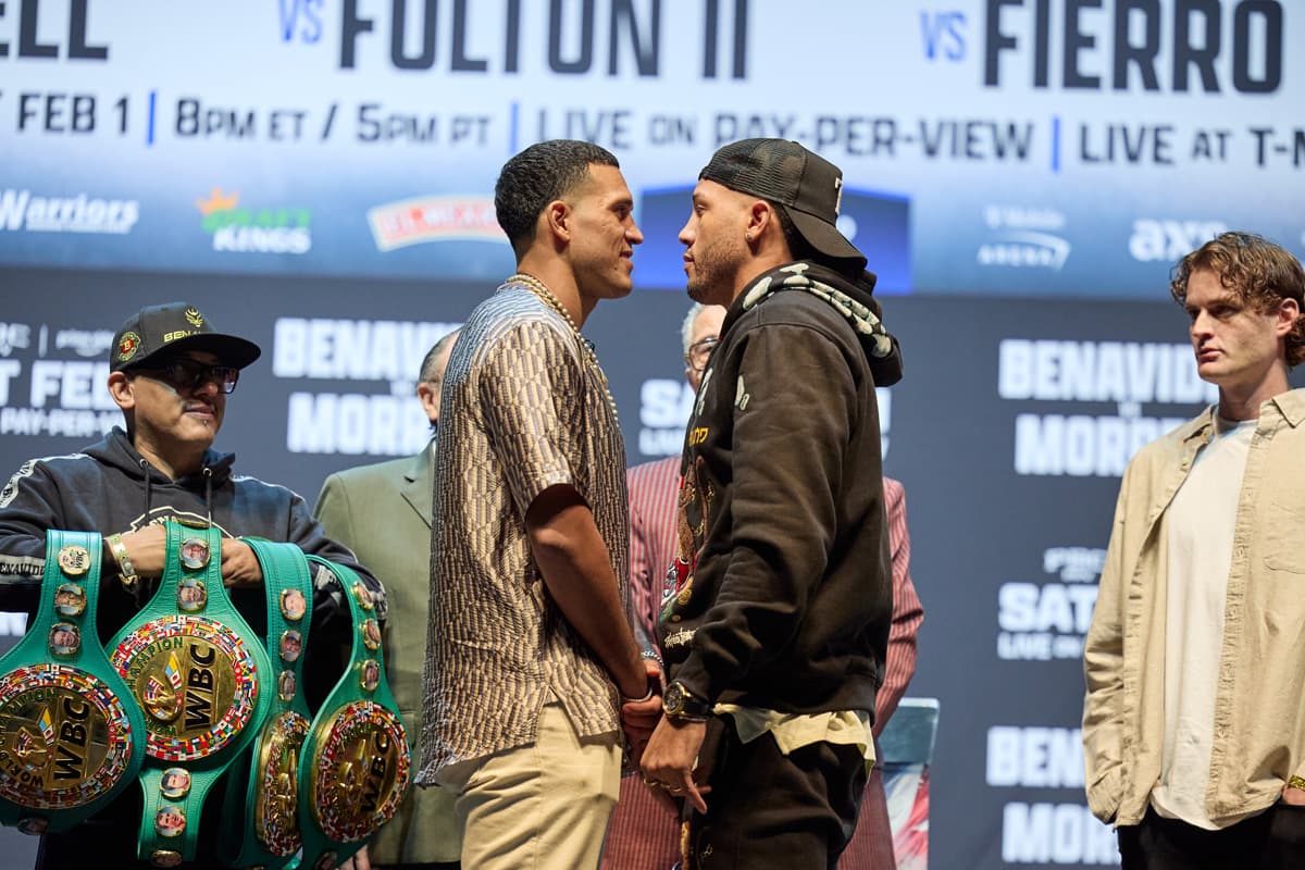 David Benavidez and David Morrell come face to face