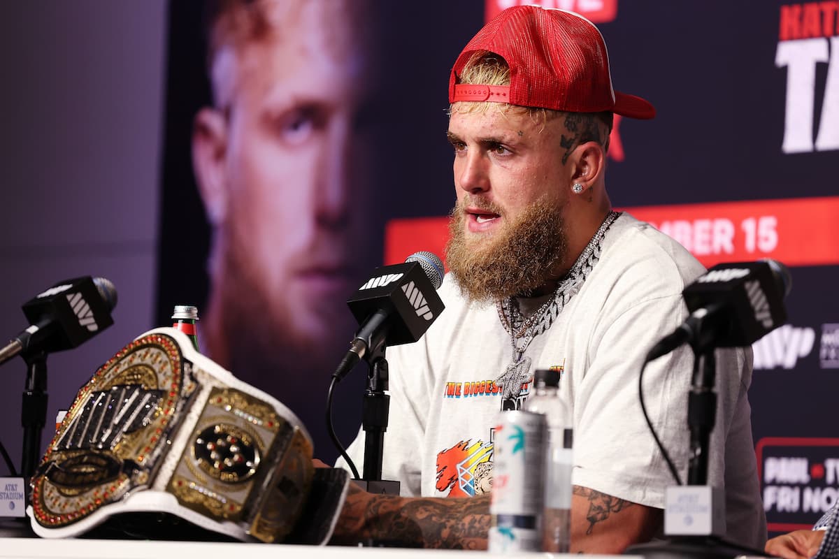 Jake Paul at the post-fight press conference