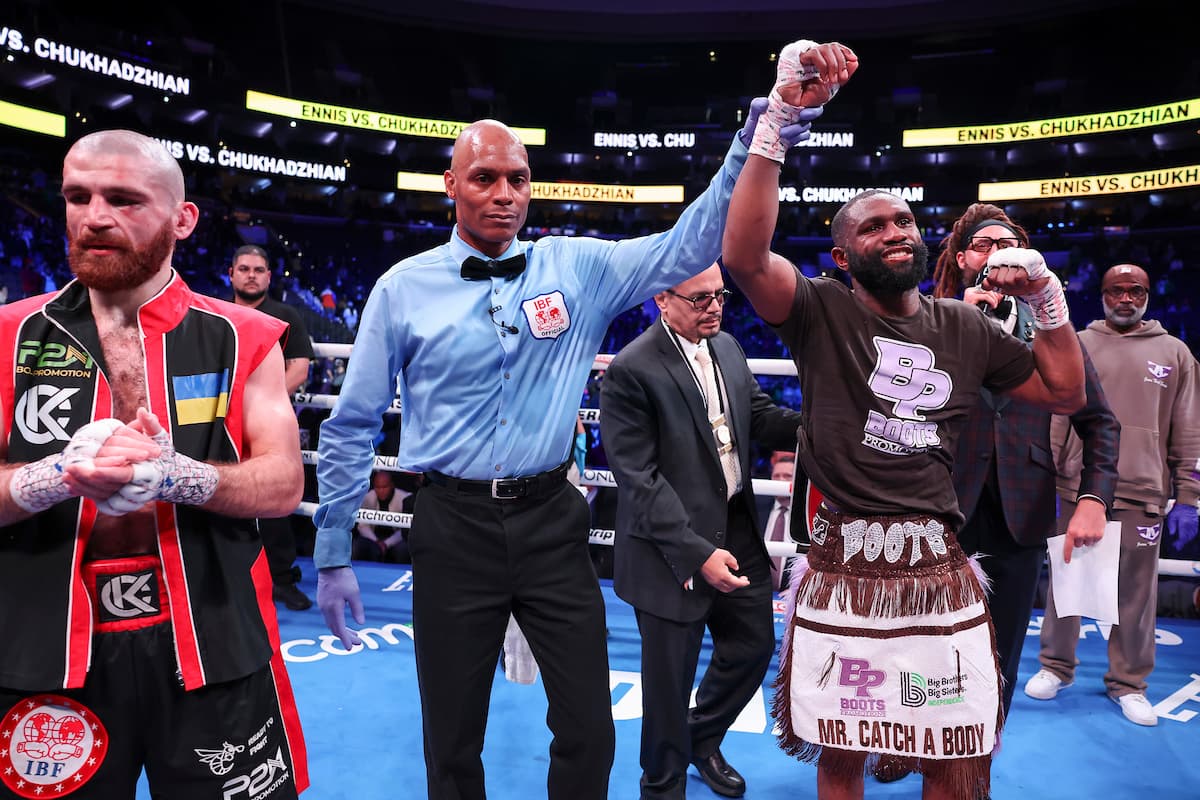 Jaron Ennis victorious over Karen Chukhadzhian