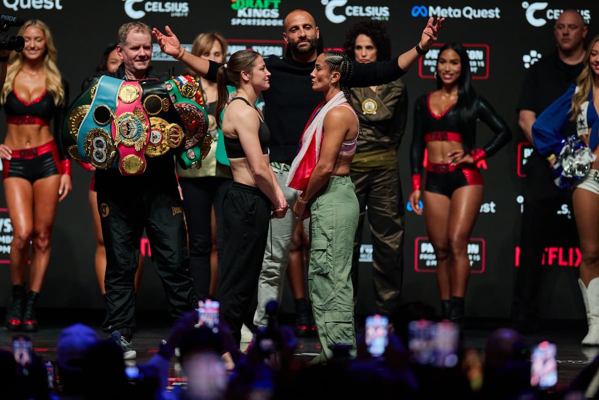 Katie Taylor and Amanda Serrano come face to face