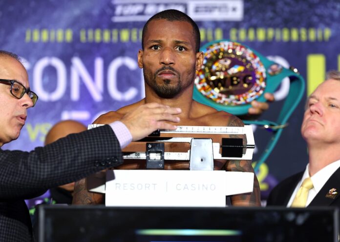 Robson Conceicao weigh-ins for rematch against O'Shaquie Foster in Verona, New York