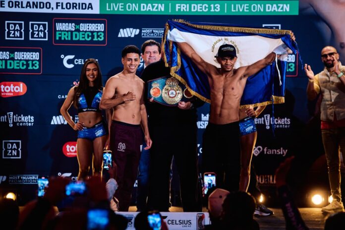 Antonio Vargas and Winston Guerrero at the MVP 10 weigh-ins