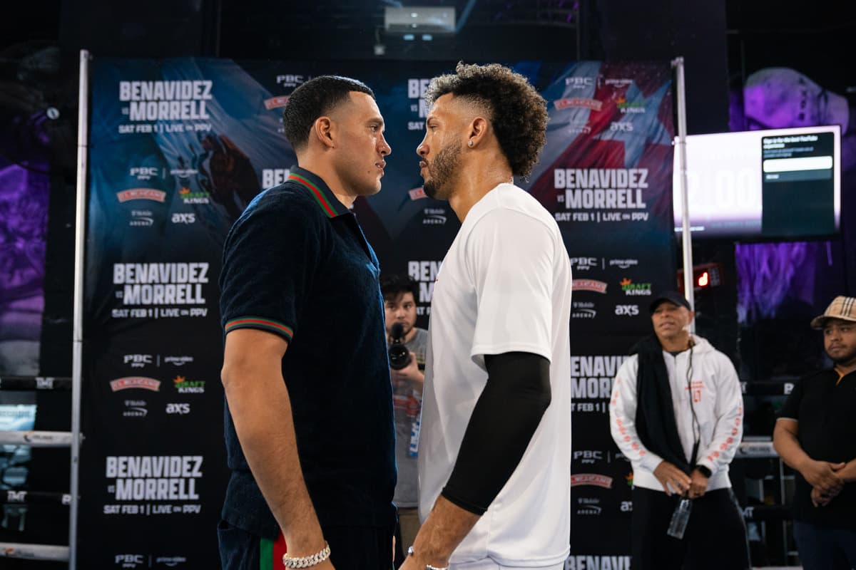 David Benavidez and David Morrell come face to face