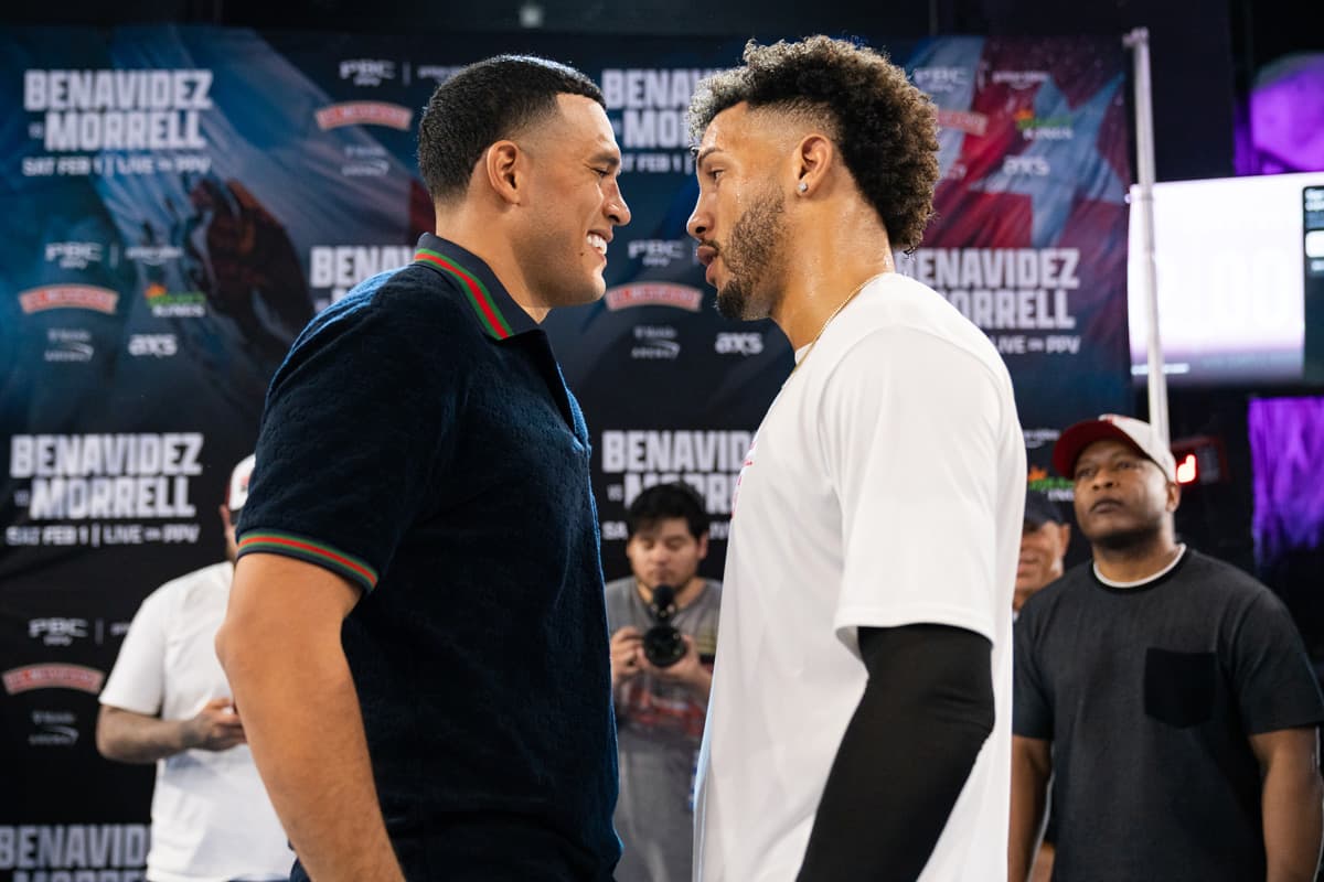 David Benavidez and David Morrell come face to face