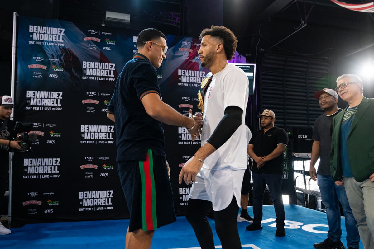 David Benavidez and David Morrell come face to face