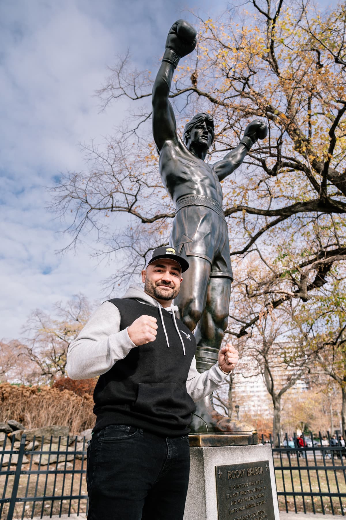 Eddie Alvarez on the Rocky Steps