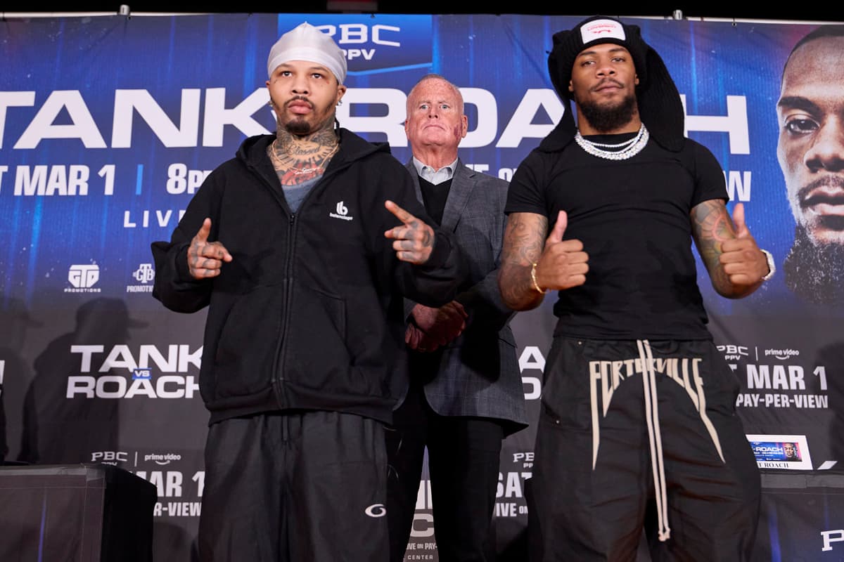 Gervonta Davis and Lamont Roach Jr at the press conference