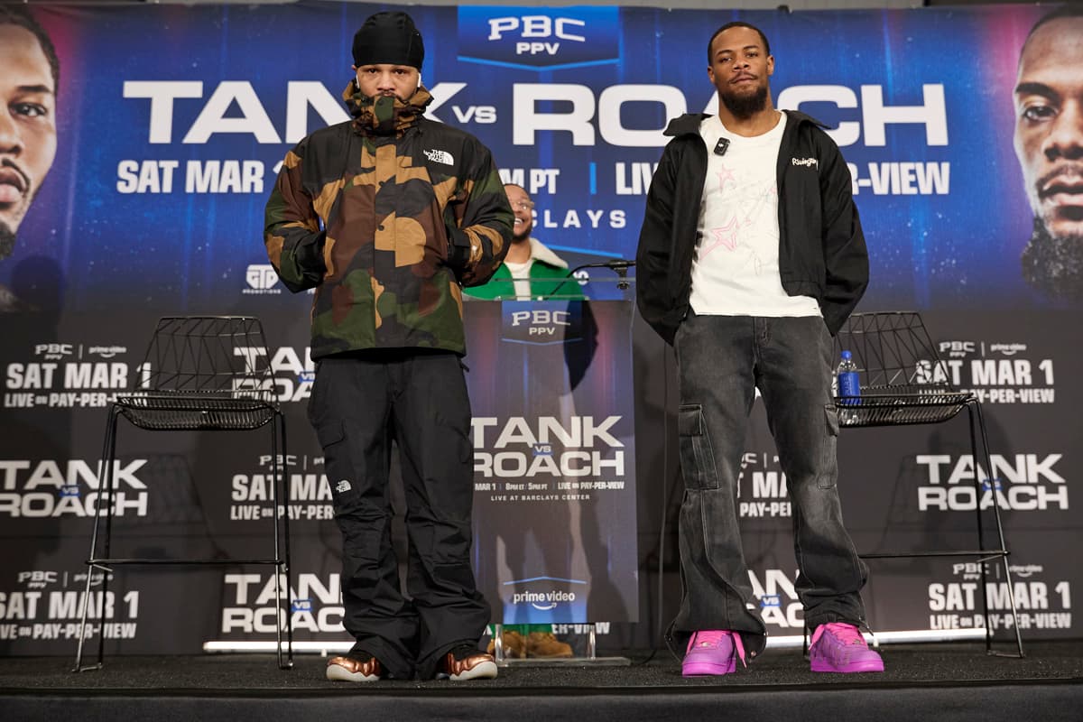 Gervonta Davis and Lamont Roach Jr at the press conference