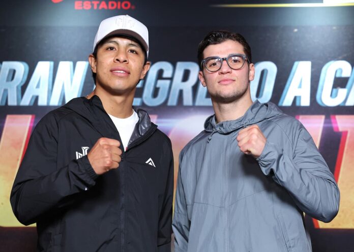 Jaime Munguia and Bruno Surace at the press conference