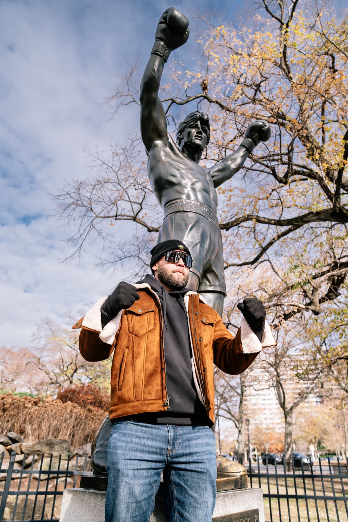 Jeremy Stephens on the Rocky Steps