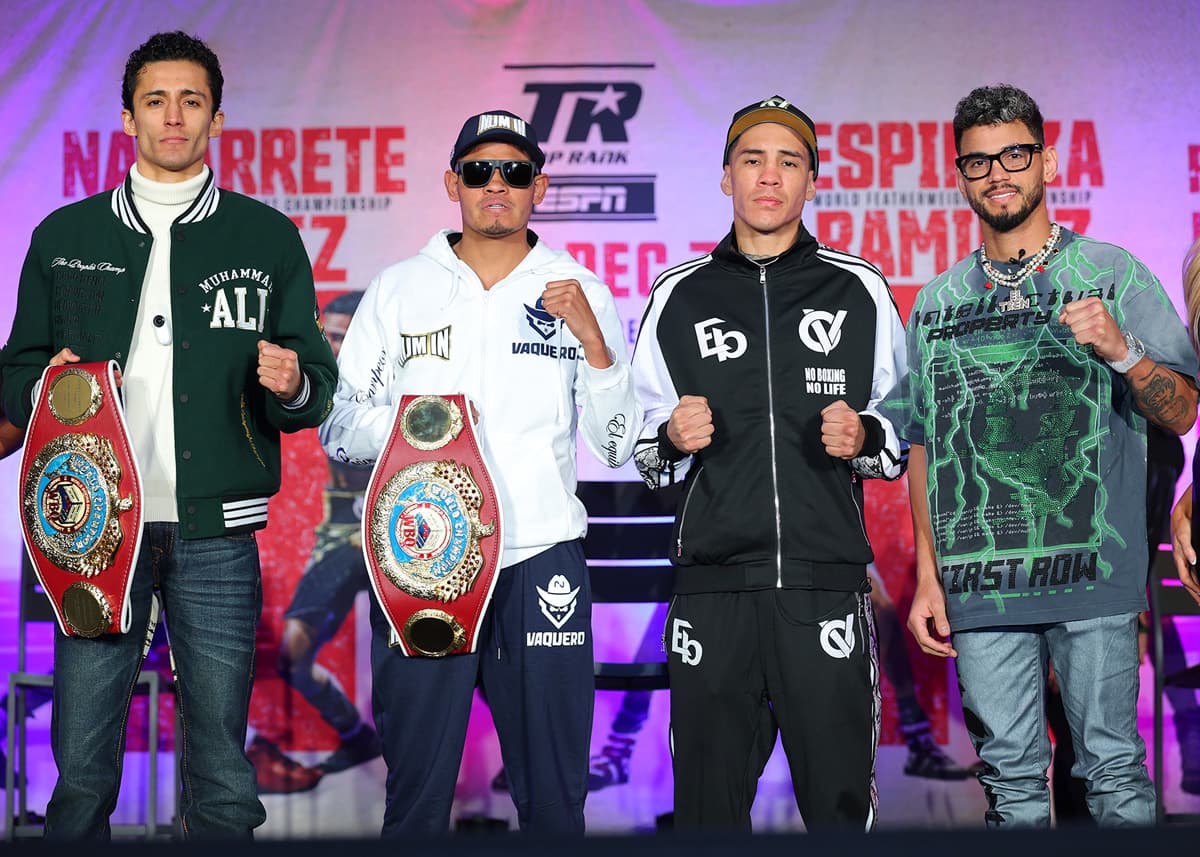 Rafael Espinoza, Emanuel Navarrete, Oscar Valdez and Robeisy Ramirez