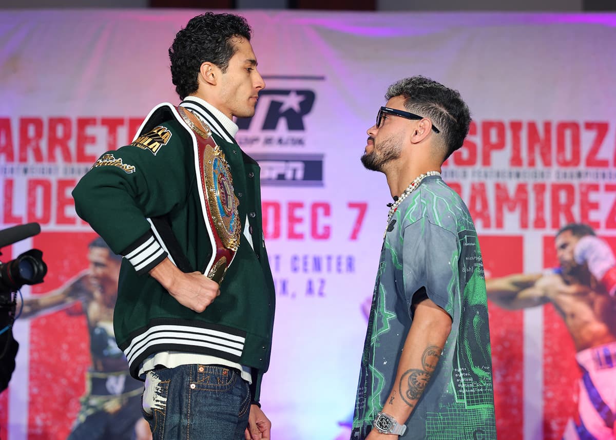 Rafael Espinoza and Robeisy Ramirez come face to face