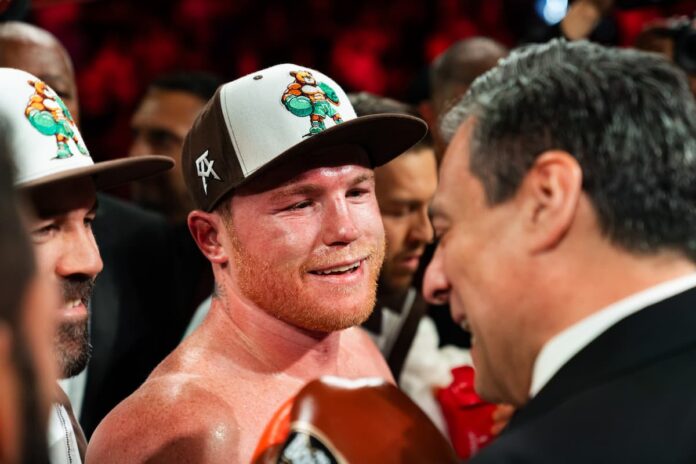 Canelo Alvarez after his fight against Edgar Berlanga