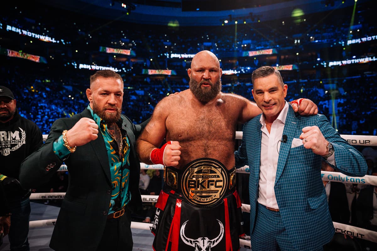 Conor McGregor, Ben Rothwell and David Feldman