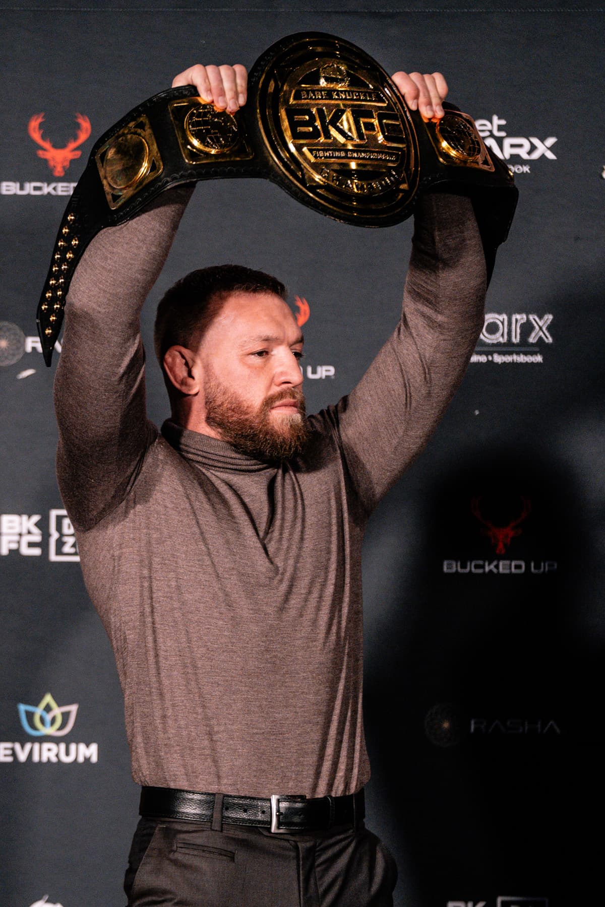 Conor McGregor presents BKFC belt