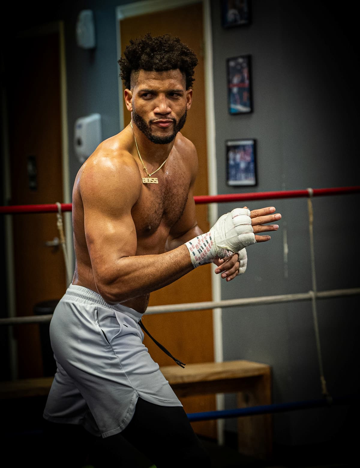 David Morrell training for his fight against David Benavidez