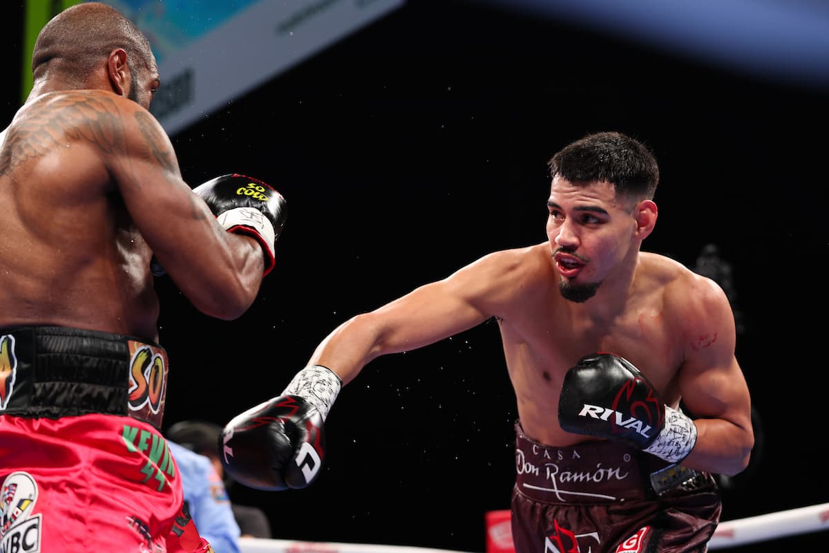 Diego Pacheco during his bout against Steven Nelson