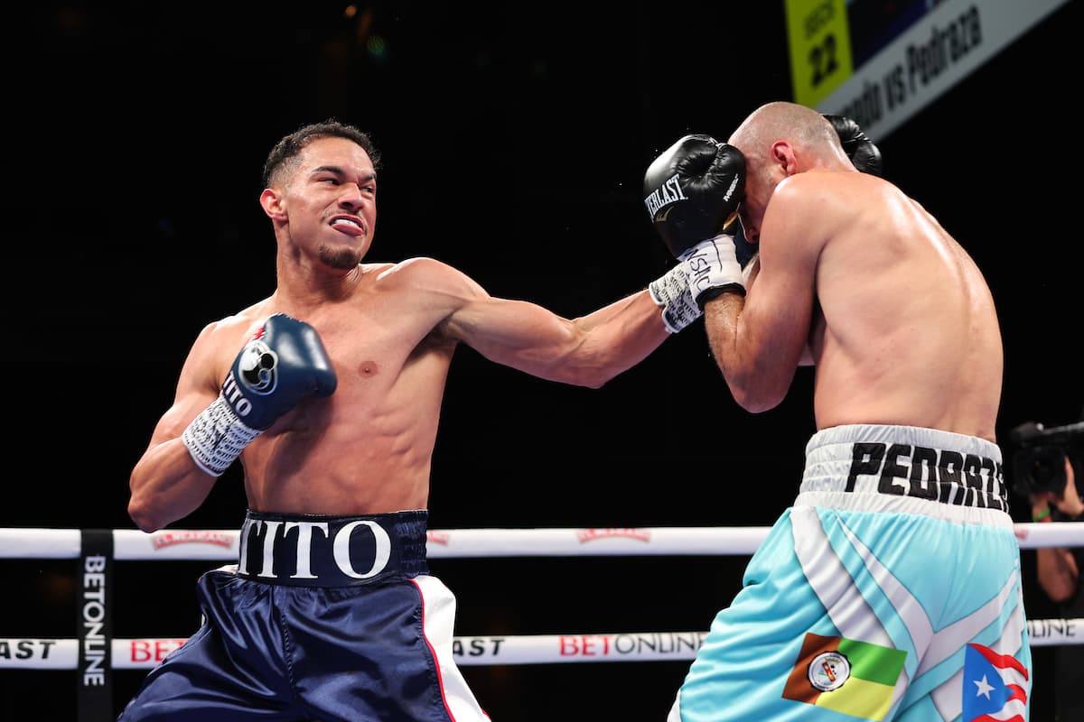 Ernesto Mercado during his bout against Jose Pedraza